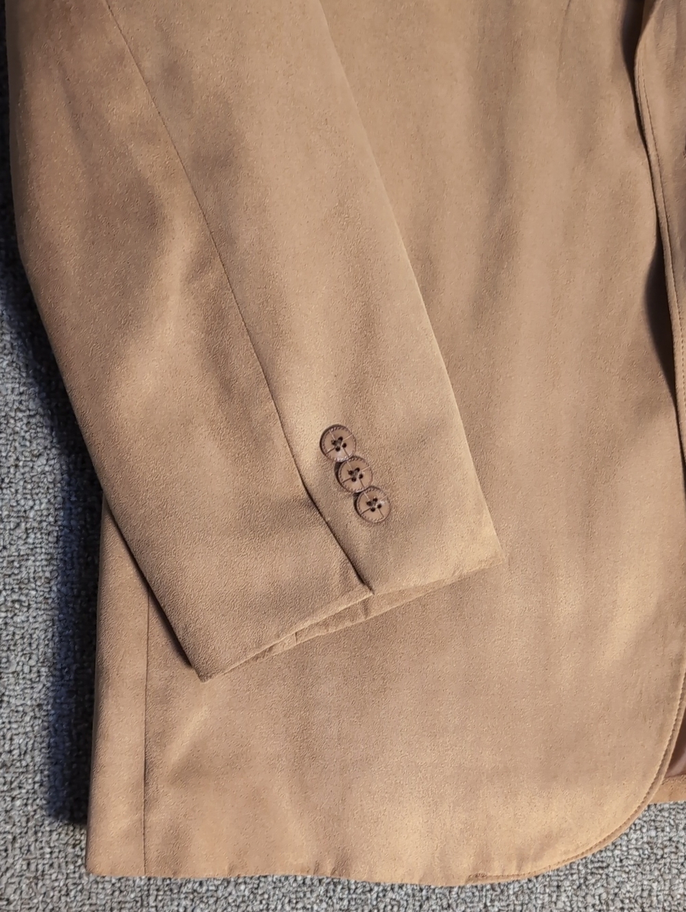 Circle S Dallas TX Embroidered Micro-Suede Sport Coat Size 44R in Western Tan - Picture 5 of 15